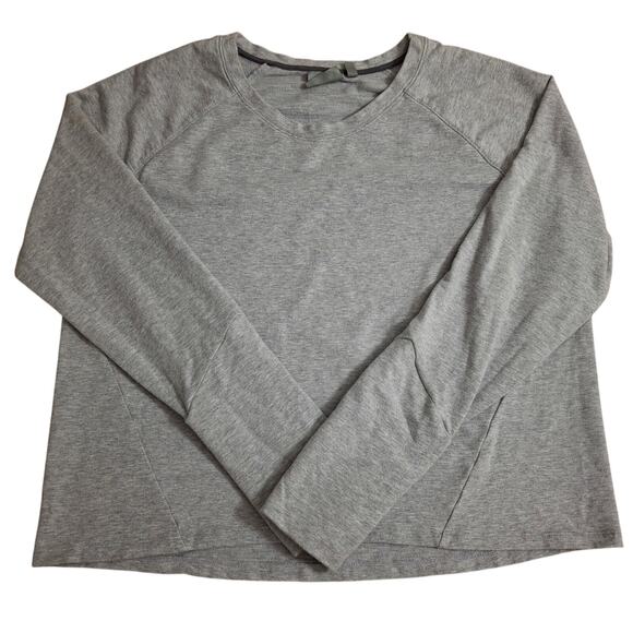 Athleta Gray Long Sleeve Top with Thumb Holes - Large - Picture 1 of 7